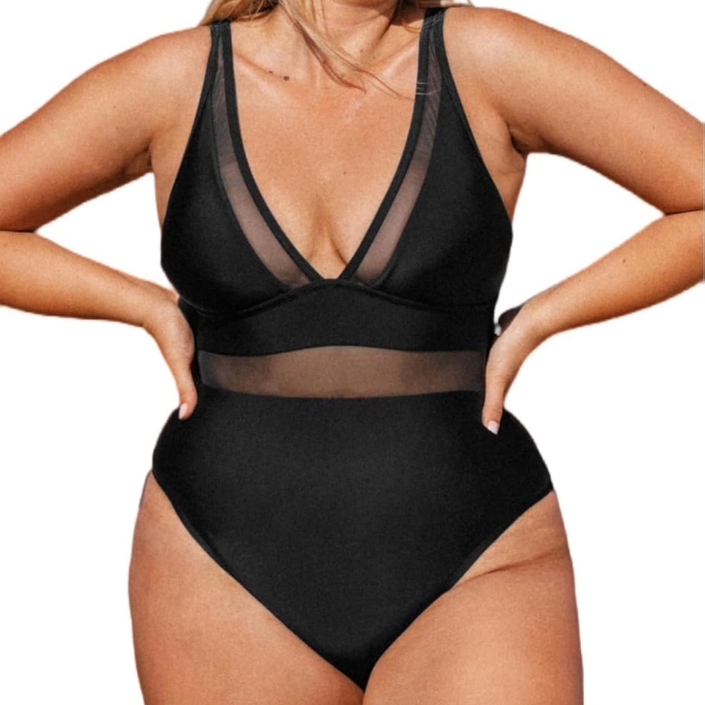 Cupshe Black One Piece Swimsuit